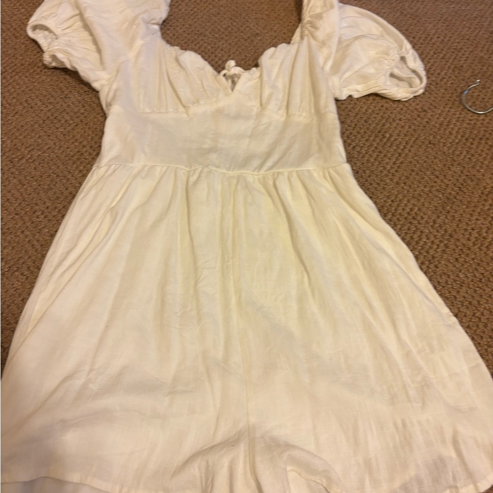 Cream Puff Sleeve Romper